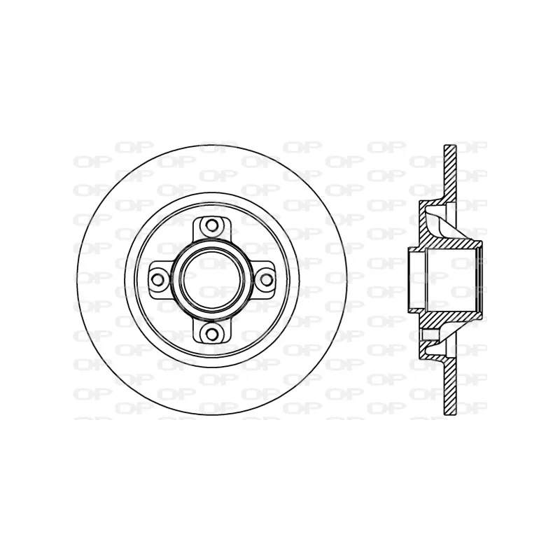 Jeu de 2 disques de frein arrière OPEN PARTS BDR2387.10