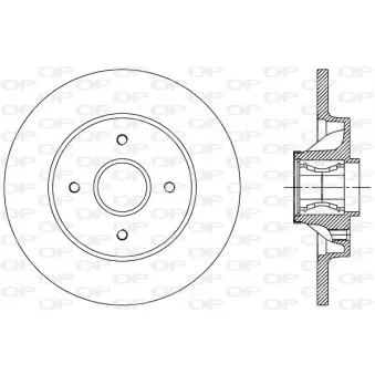 Jeu de 2 disques de frein arrière OPEN PARTS