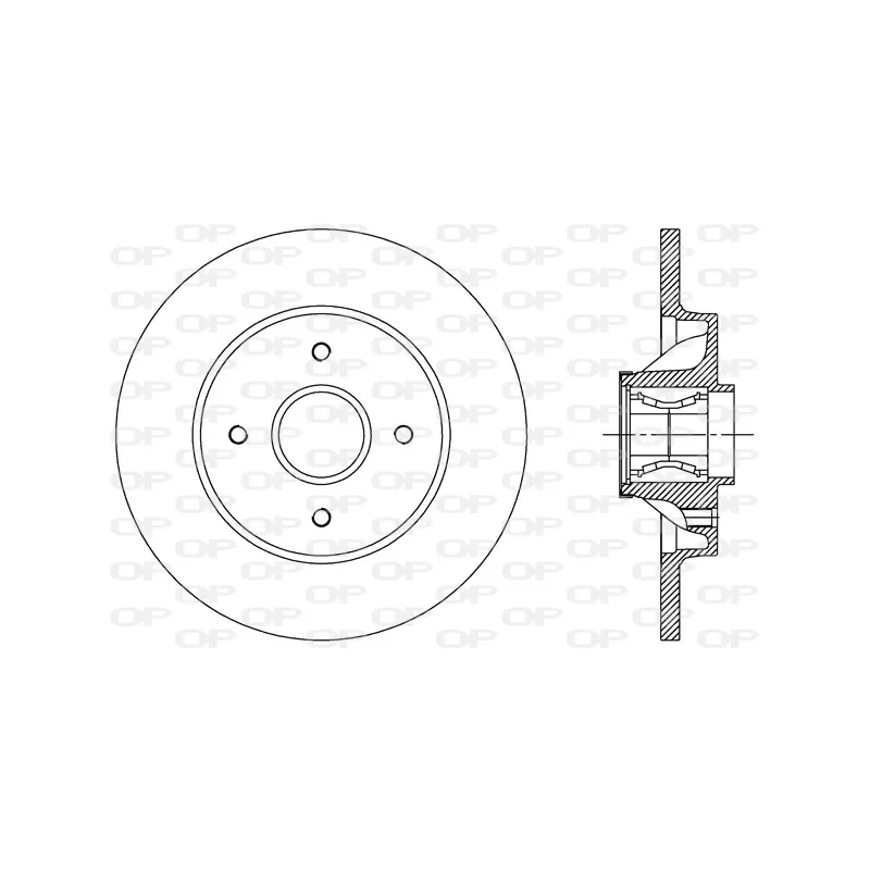 Jeu de 2 disques de frein arrière OPEN PARTS BDR2387.30