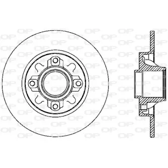 Jeu de 2 disques de frein arrière OPEN PARTS BDR2388.10