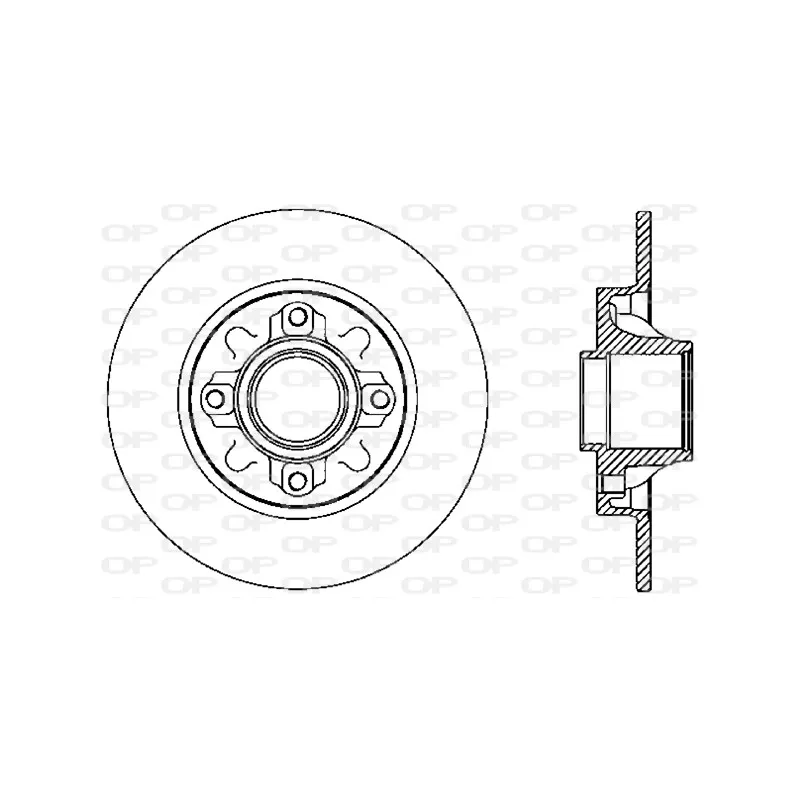 Jeu de 2 disques de frein arrière OPEN PARTS BDR2388.10