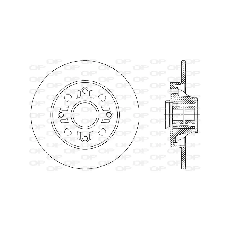 Jeu de 2 disques de frein arrière OPEN PARTS BDR2388.30