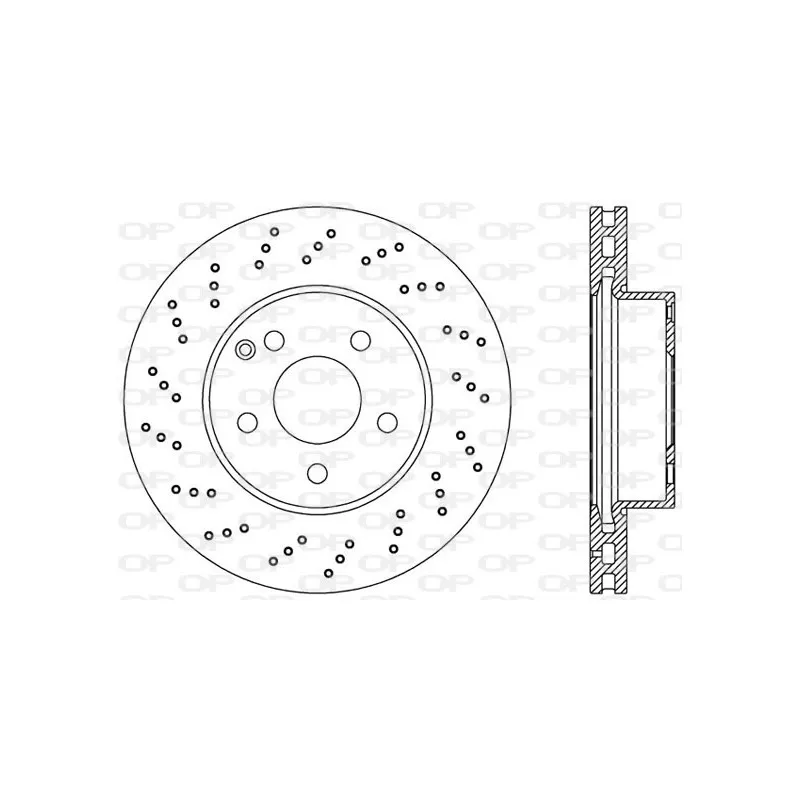 Jeu de 2 disques de frein avant OPEN PARTS BDR2393.25