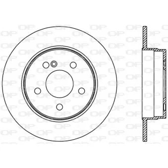 Jeu de 2 disques de frein arrière OPEN PARTS BDR2394.10