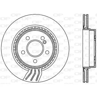 Jeu de 2 disques de frein arrière OPEN PARTS BDR2396.20
