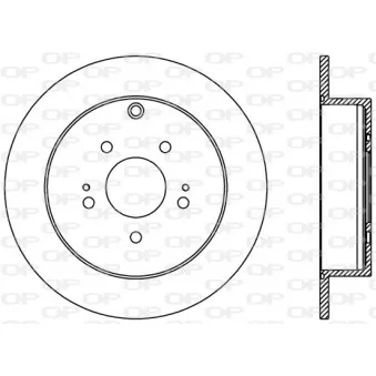 Jeu de 2 disques de frein arrière OPEN PARTS