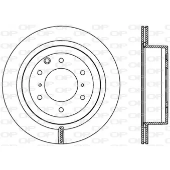 Jeu de 2 disques de frein arrière OPEN PARTS BDR2405.20