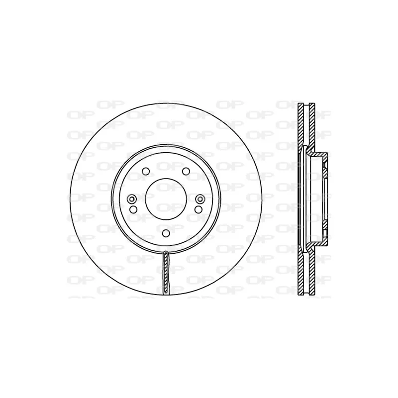 Jeu de 2 disques de frein avant OPEN PARTS BDR2407.20