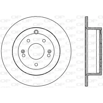 Jeu de 2 disques de frein arrière OPEN PARTS BDR2410.10