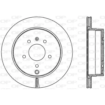 Jeu de 2 disques de frein arrière OPEN PARTS BDR2416.20