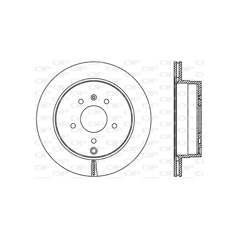Jeu de 2 disques de frein arrière OPEN PARTS BDR2416.20