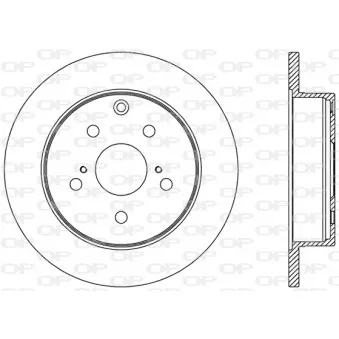 Jeu de 2 disques de frein arrière OPEN PARTS BDR2422.10