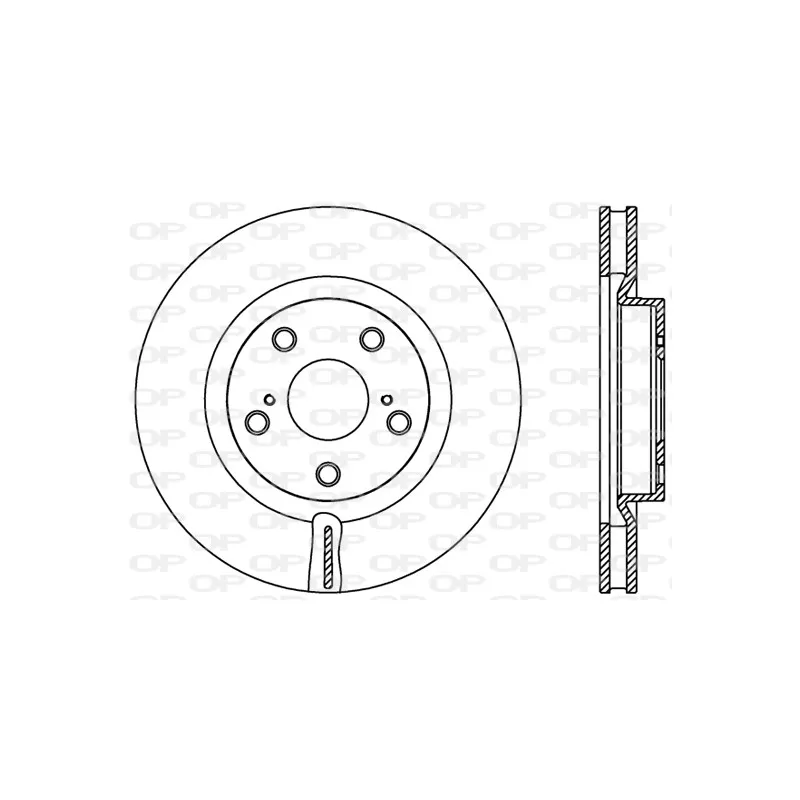 Jeu de 2 disques de frein avant OPEN PARTS BDR2424.20