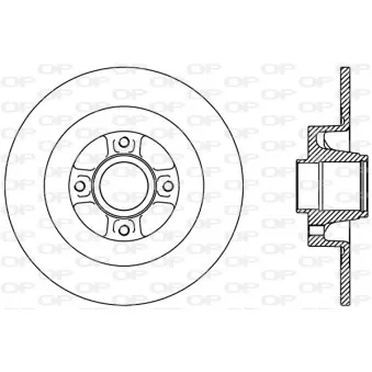 Jeu de 2 disques de frein arrière OPEN PARTS BDR2427.10