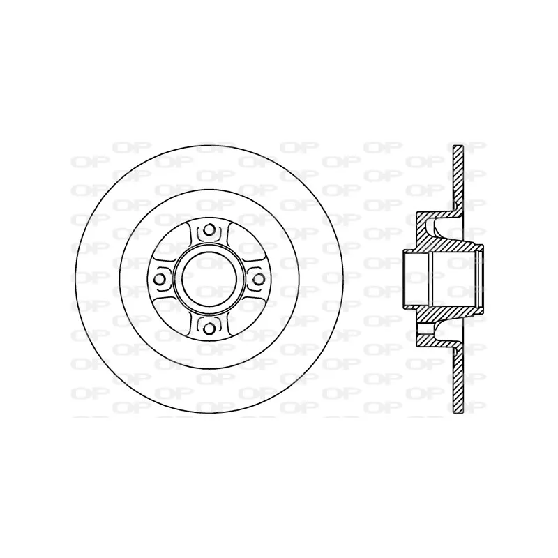 Jeu de 2 disques de frein arrière OPEN PARTS BDR2427.10