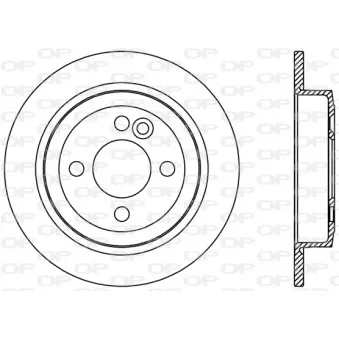 Jeu de 2 disques de frein arrière OPEN PARTS BDR2430.10