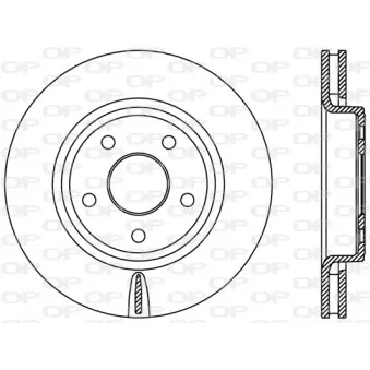 Jeu de 2 disques de frein avant OPEN PARTS BDR2445.20