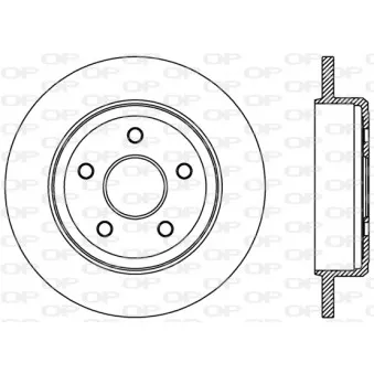 Jeu de 2 disques de frein arrière OPEN PARTS BDR2446.10