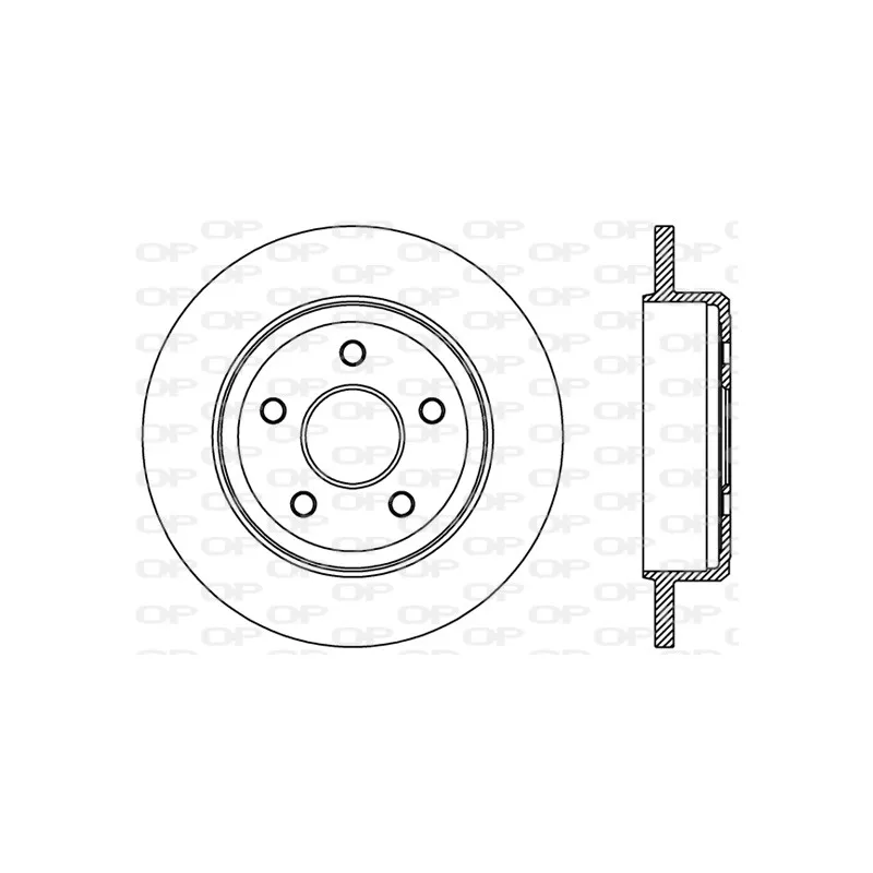 Jeu de 2 disques de frein arrière OPEN PARTS BDR2446.10
