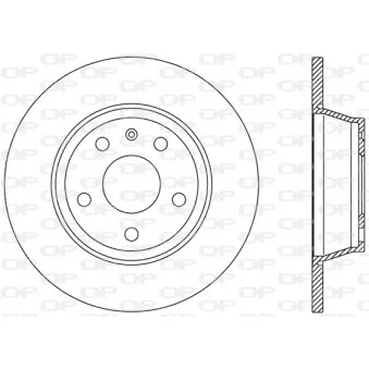 Jeu de 2 disques de frein arrière OPEN PARTS BDR2449.10