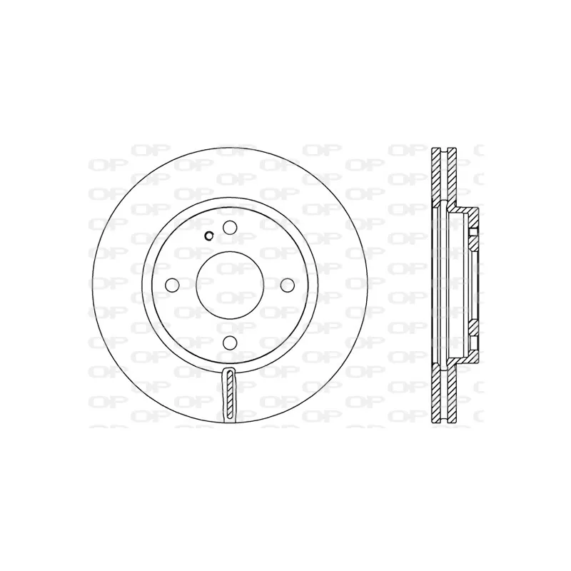 Jeu de 2 disques de frein avant OPEN PARTS BDR2454.20