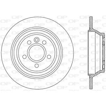 Jeu de 2 disques de frein arrière OPEN PARTS BDR2457.10