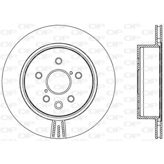 Jeu de 2 disques de frein arrière OPEN PARTS BDR2461.20