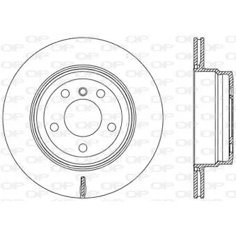 Jeu de 2 disques de frein arrière OPEN PARTS BDR2465.20