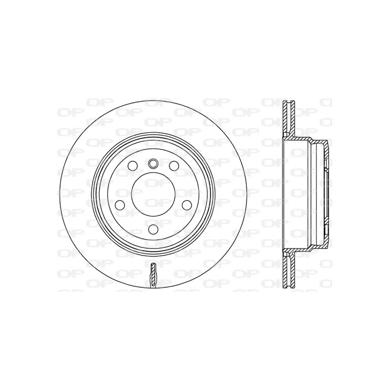 Jeu de 2 disques de frein arrière OPEN PARTS BDR2465.20