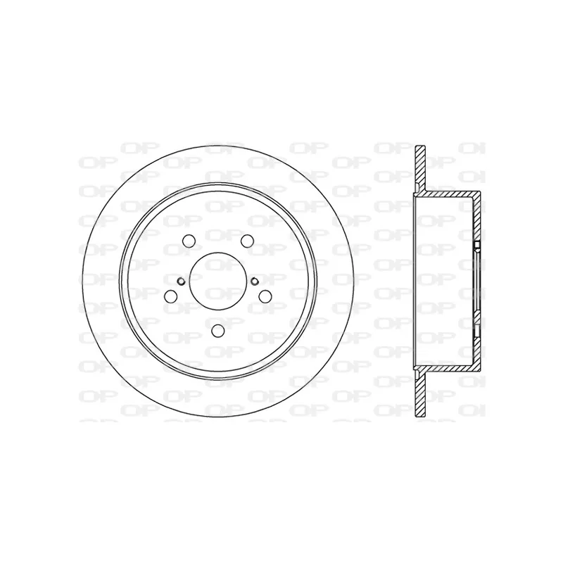 Jeu de 2 disques de frein arrière OPEN PARTS BDR2470.10