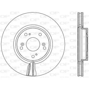 Jeu de 2 disques de frein avant OPEN PARTS BDR2474.20