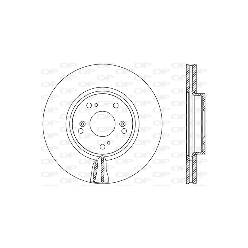 Jeu de 2 disques de frein avant OPEN PARTS BDR2474.20