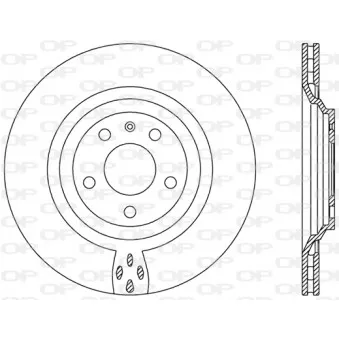 Jeu de 2 disques de frein arrière OPEN PARTS BDR2476.20