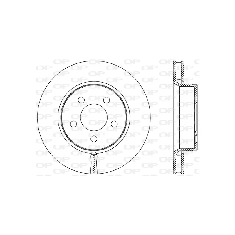 Jeu de 2 disques de frein avant OPEN PARTS BDR2478.20