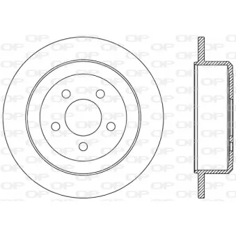 Jeu de 2 disques de frein arrière OPEN PARTS BDR2479.10