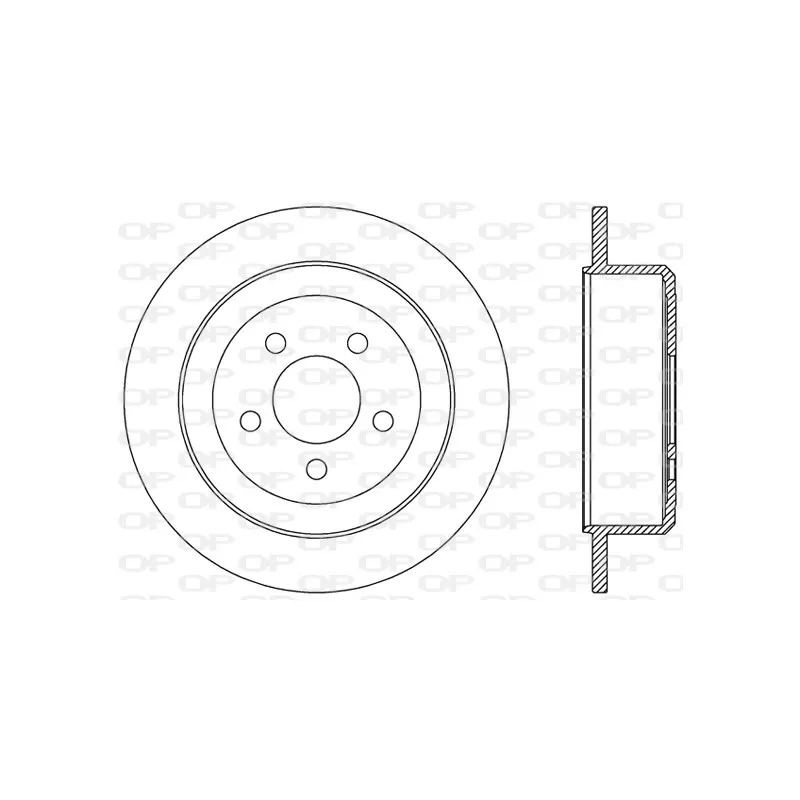 Jeu de 2 disques de frein arrière OPEN PARTS BDR2479.10