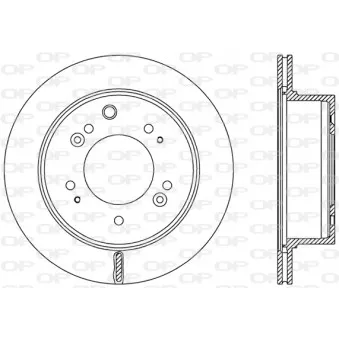 Jeu de 2 disques de frein arrière OPEN PARTS BDR2483.20