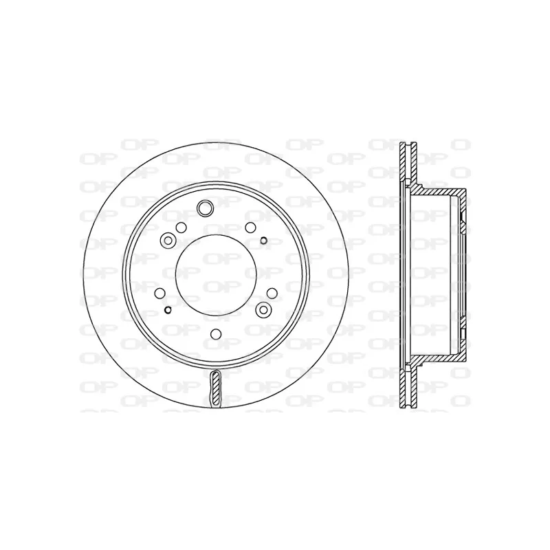 Jeu de 2 disques de frein arrière OPEN PARTS BDR2483.20