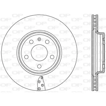 Jeu de 2 disques de frein avant OPEN PARTS BDR2485.20