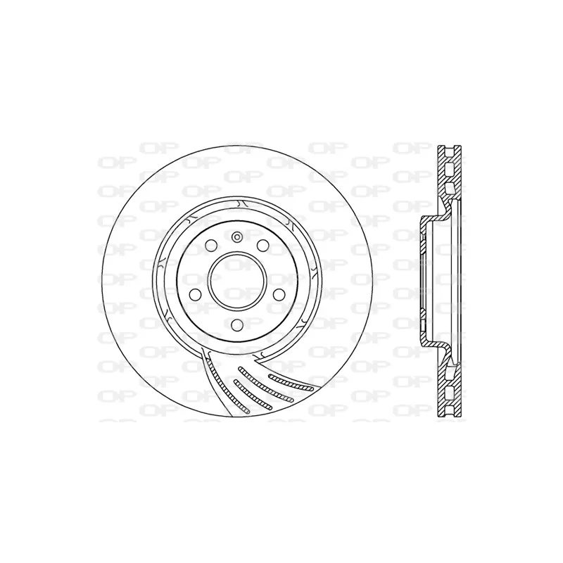 Jeu de 2 disques de frein avant OPEN PARTS BDR2486.20