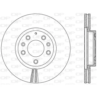 Jeu de 2 disques de frein avant OPEN PARTS BDR2491.20
