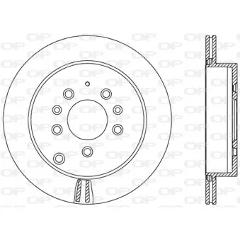 Jeu de 2 disques de frein arrière OPEN PARTS BDR2492.20