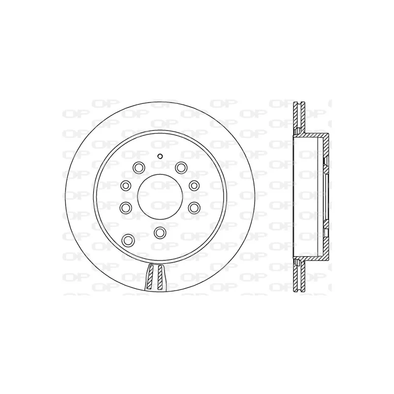 Jeu de 2 disques de frein arrière OPEN PARTS BDR2492.20