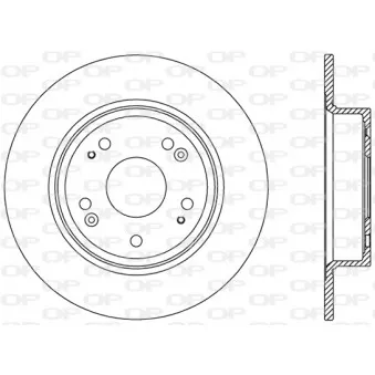 Jeu de 2 disques de frein arrière OPEN PARTS BDR2495.10