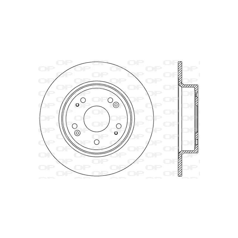 Jeu de 2 disques de frein arrière OPEN PARTS BDR2495.10
