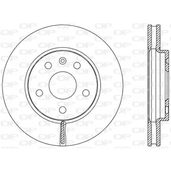 Jeu de 2 disques de frein avant OPEN PARTS BDR2498.20