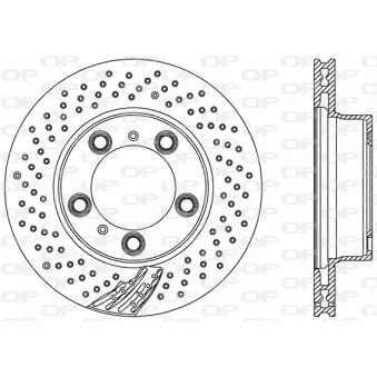 Disque de frein avant gauche OPEN PARTS BDR2500.25
