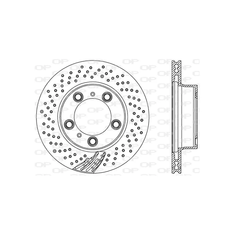 Disque de frein avant gauche OPEN PARTS BDR2500.25