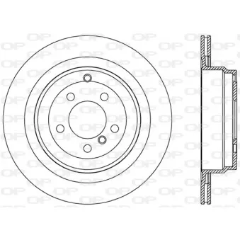 Jeu de 2 disques de frein arrière OPEN PARTS BDR2506.20