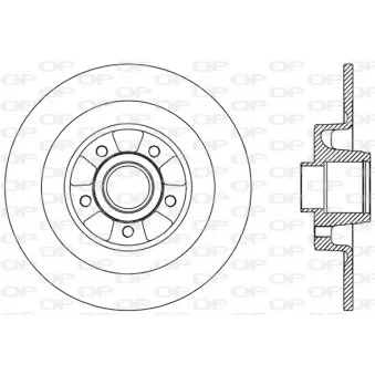 Jeu de 2 disques de frein arrière OPEN PARTS BDR2507.10